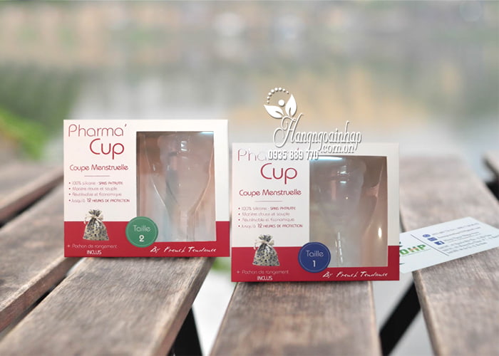 Cốc nguyệt san Pharma Cup Coupe Menstruelle của Pháp có 2 size: