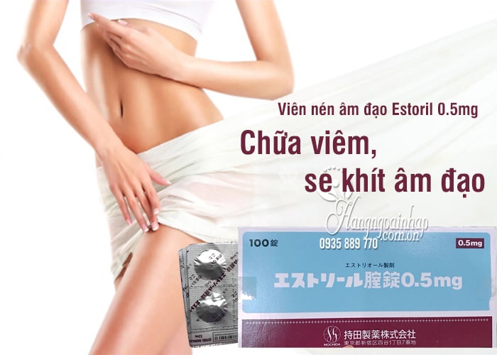 Viên nén âm đạo Estoril 0.5mg vỉ 10 viên Nhật - Chữa viêm, se khít 2