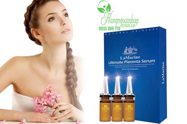 Huyết thanh nhau thai cừu LaMarine Ultimate Placenta hộp màu xanh Úc