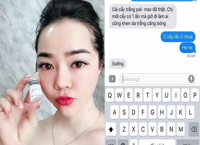 Review phải hồi của một số khách hàng sau liệu trình sử dụng pal-max brightening ampoule