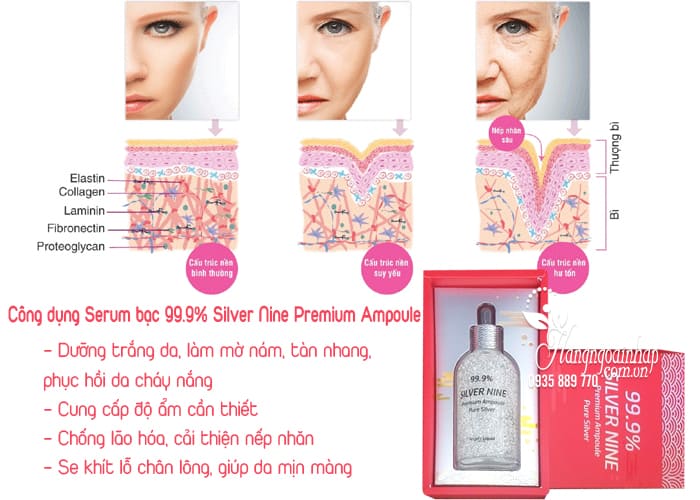 Serum bạc 99.9% Silver Nine Premium Ampoule của Hàn Quốc 3