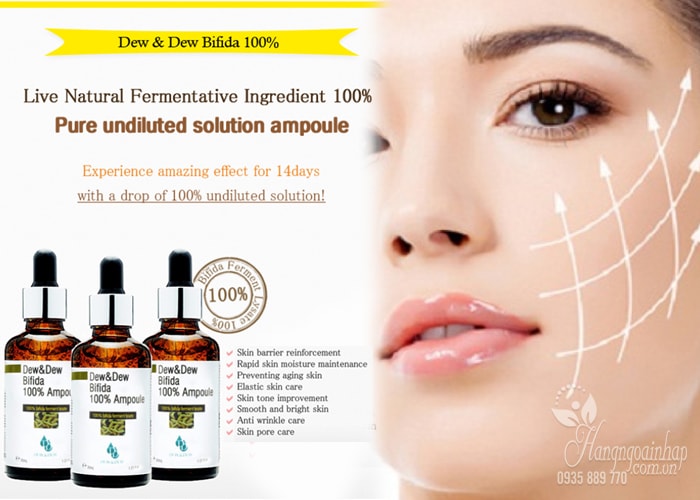 Serum dưỡng da săn chắc Dew&Dew Bifida 100% Ampoule 30ml 