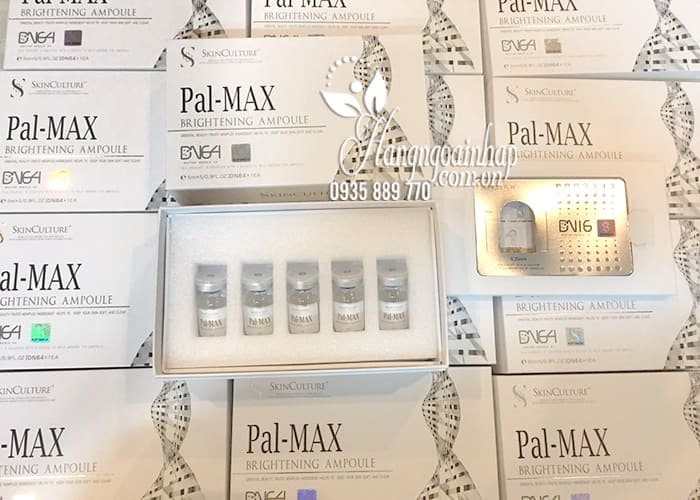 Set cấy trắng và căng bóng da Pal-Max Brightening Ampoule Hàn 4