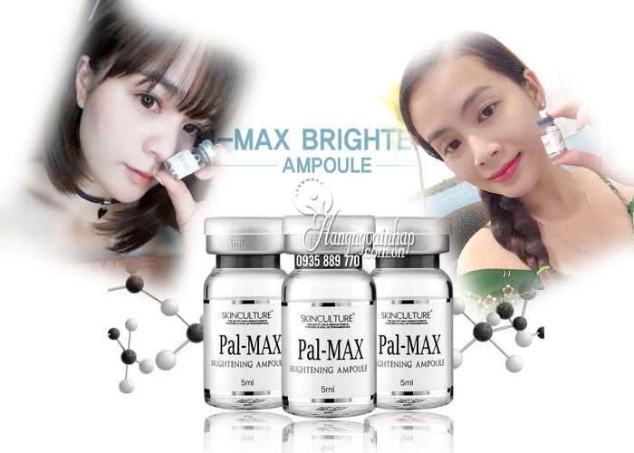 Set cấy trắng và căng bóng da Pal-Max Brightening Ampoule Hàn 3