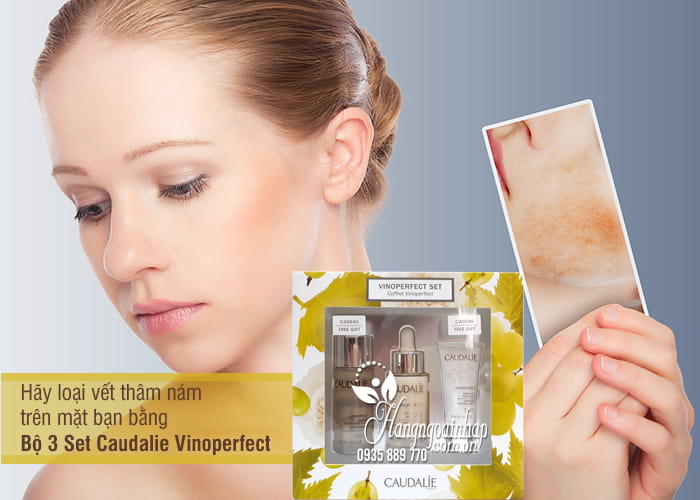 Set Caudalie Vinoperfect dưỡng trắng da trị thâm nám 3 món 2