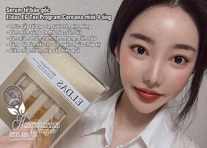 Serum tế bào gốc Eldas EG Tox Program Coreana mini 4 ống 2