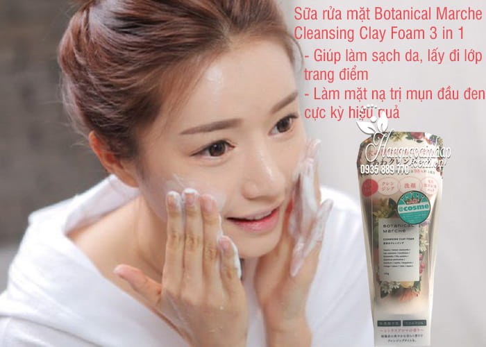 Sữa rửa mặt Botanical Marche Cleansing Clay Foam 3 in 1 4