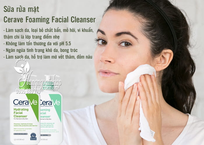 Sữa rửa mặt Cerave Foaming Facial Cleanser 355ml của Mỹ 4