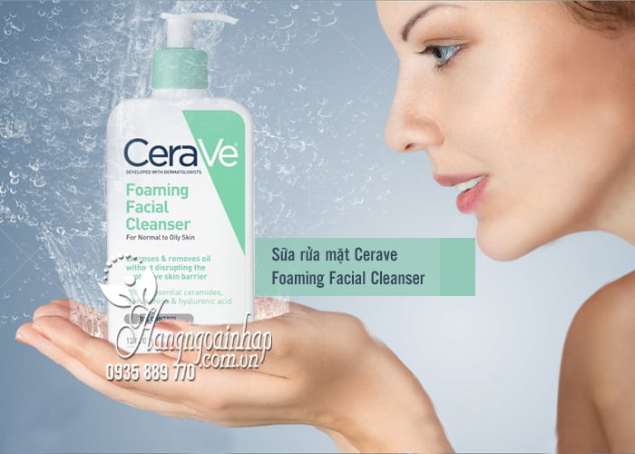 Sữa rửa mặt Cerave Foaming Facial Cleanser 355ml của Mỹ 1