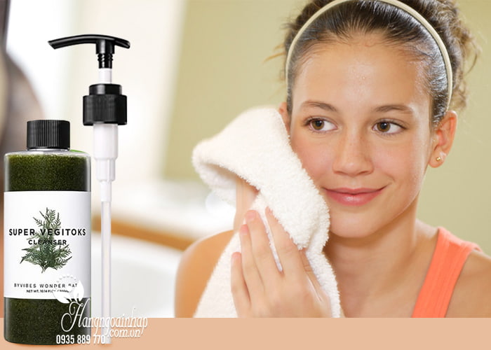 Sữa rửa mặt rau củ Super Vegitoks Cleanser thải độc da 3