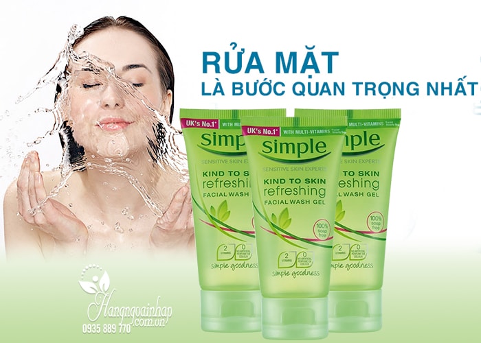 Sữa rửa mặt Simple Kind To Skin Moisturising Facial Wash 
