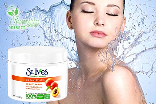 Kem tẩy tế bào chết St.Ives Blemish Control Apricot Scrub 283g của Mỹ