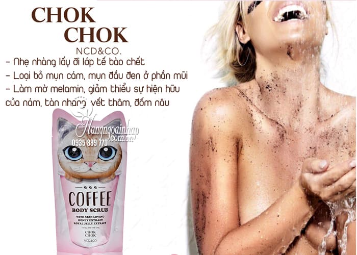 Tẩy tế bào chết toàn thân Chok Chok Coffee Body Scrub 200g 3