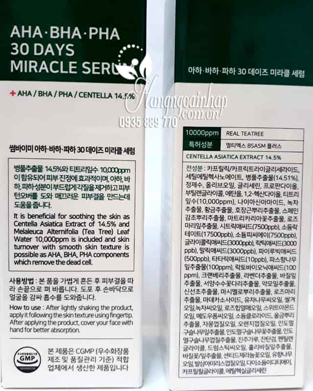 Serum trị mụn Some By Mi AHA-BHA-PHA 30 Days Miracle 50ml 4