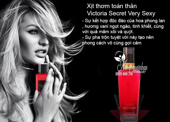 Xịt thơm toàn thân Victoria Secret Very Sexy 75ml, 250ml giá tốt 3