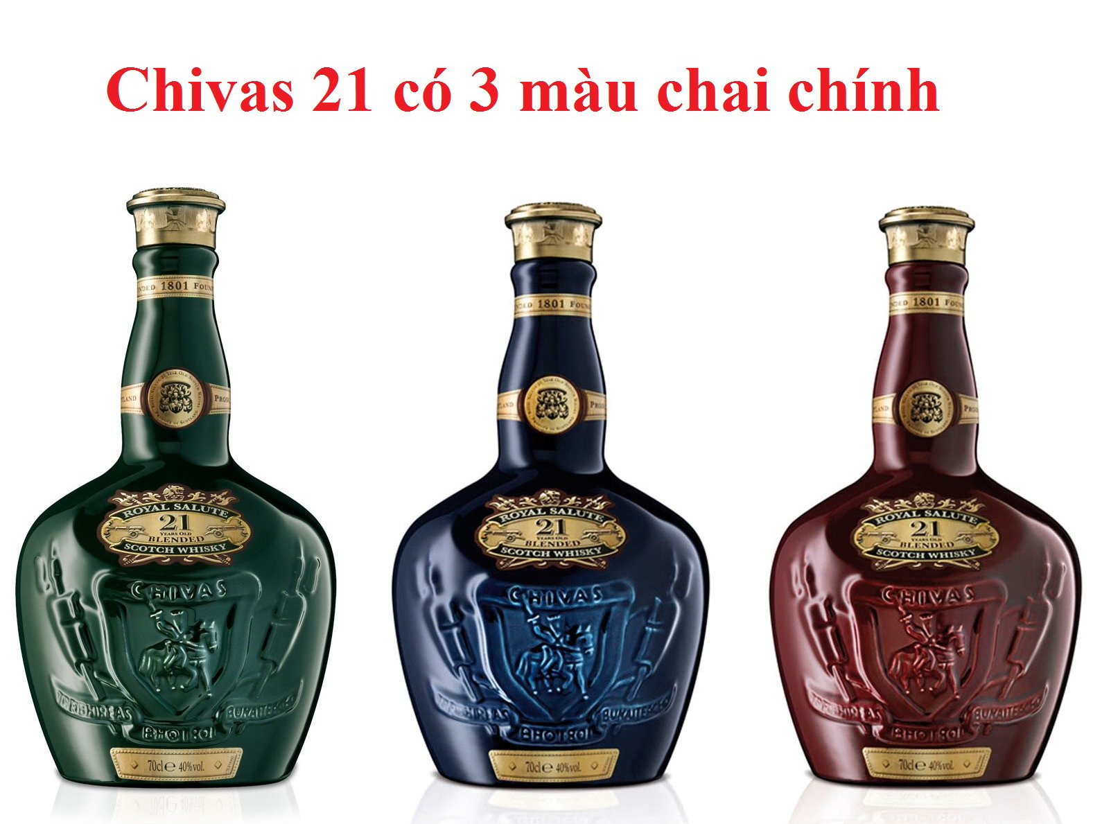 Rượu Chivas 21 có mấy loại, mấy màu? Bao nhiêu độ?