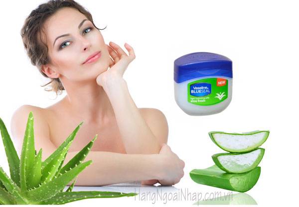 Sáp dưỡng ẩm nha đam Vaseline Blueseal Aloe Fresh 50ml của Mỹ