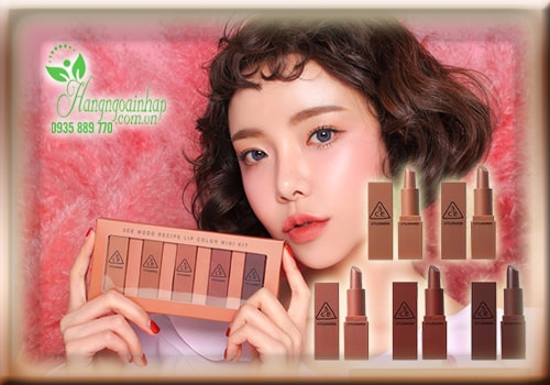 Set son mini 3CE Mood Recipe Matte Lip Color 5 màu của Hàn Quốc