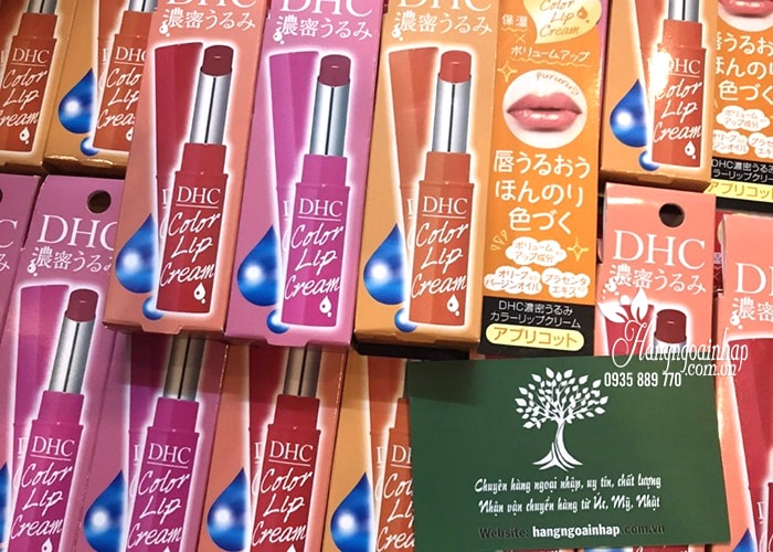 Son dưỡng có màu DHC Color Lip Cream của Nhật Bản, dưỡng ẩm, căng môi, lên màu đẹp tự nhiên