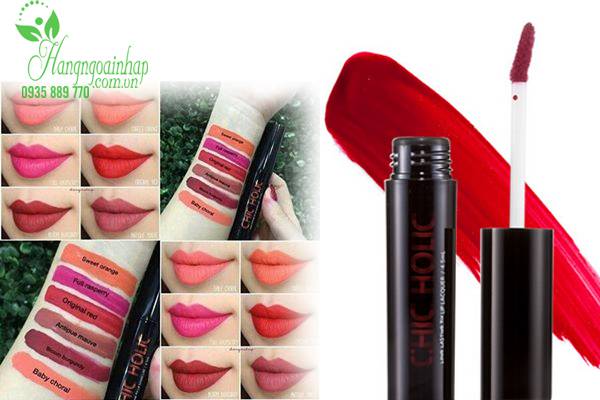 Son kem lì Chic Holic Long Lasting Fix Lip Lacquer của Hàn Quốc