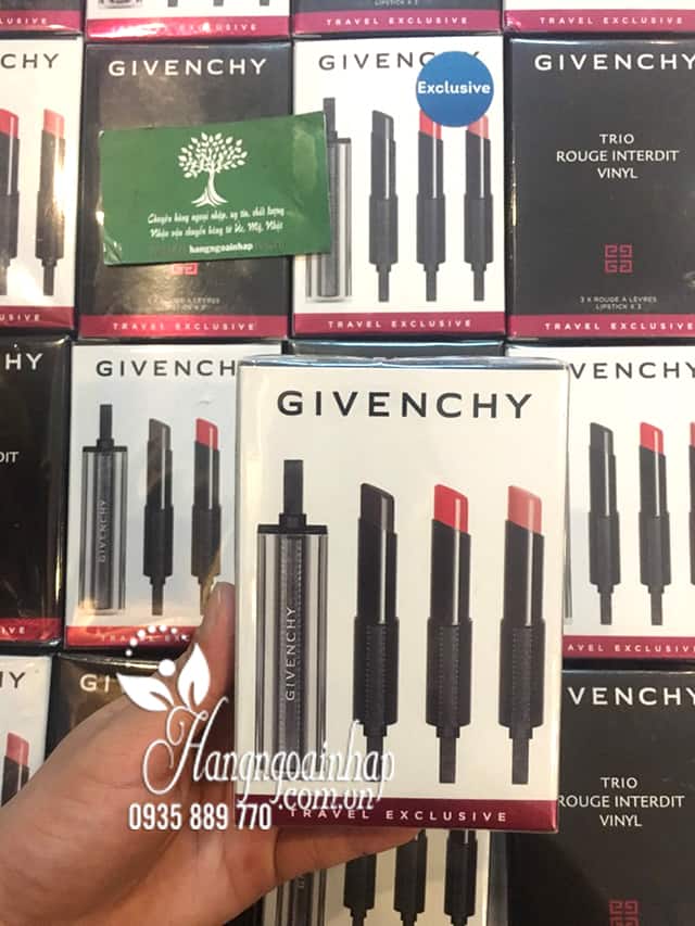 Son môi Givenchy Trio Rouge Interdit Vinyl của Pháp 1