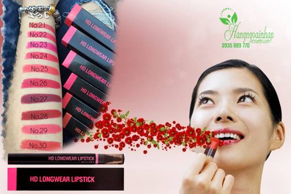 Son thỏi Ecole 2 đầu HD Longwear Lipstick của Hàn 