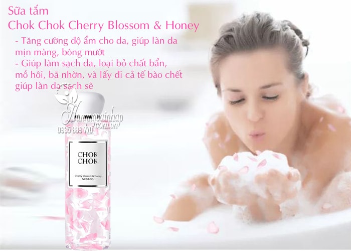 Sữa tắm Chok Chok Cherry Blossom & Honey 250g Hàn Quốc 3