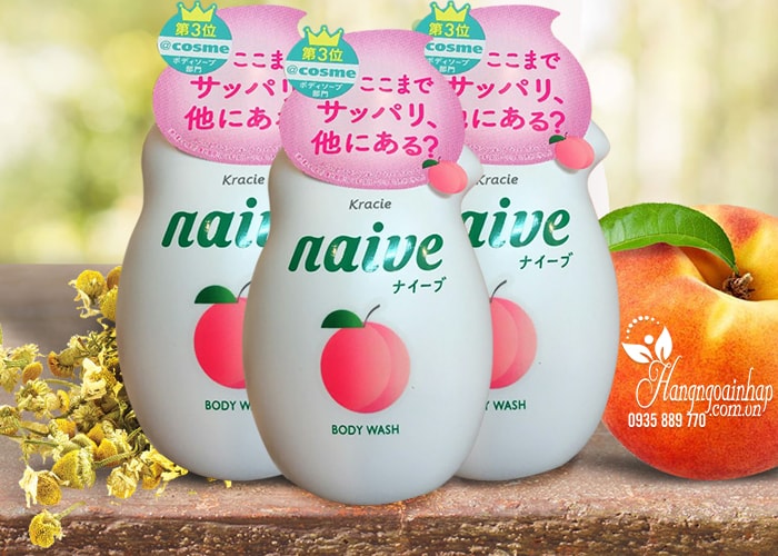 Sữa tắm Kracie Naive Body Wash 530ml của Nhật Bản