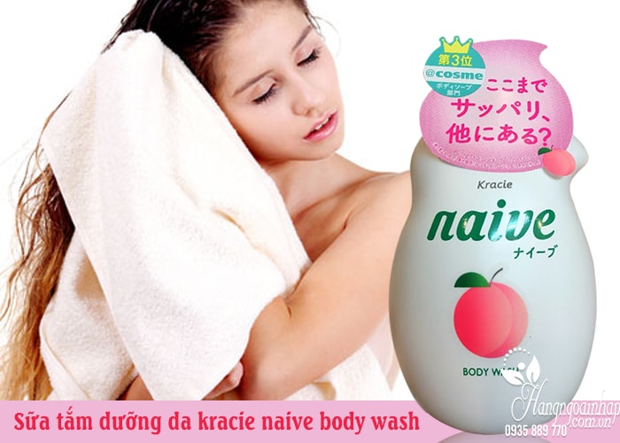 Sữa tắm Kracie Naive Body Wash 530ml của Nhật 