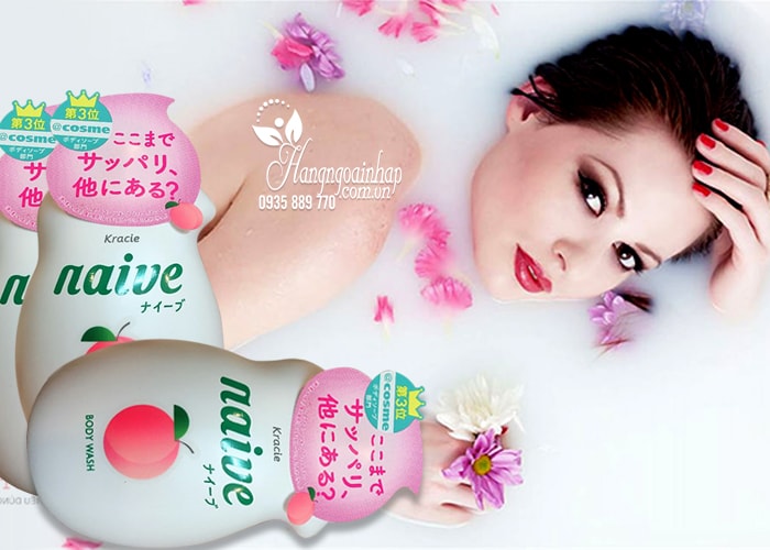 Sữa tắm Kracie Naive Body Wash 530ml Nhật Bản