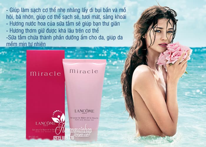 Sữa tắm hương nước hoa Lancome Miracle Bath and Shower Gel 150ml  3