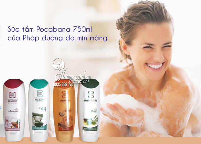 Sữa tắm Pocabana 750ml của Pháp dưỡng da mịn màng 2