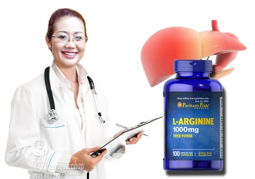 viên uống giải độc gan Puritan's Pride L-Arginnine 1000mg 100 viên.