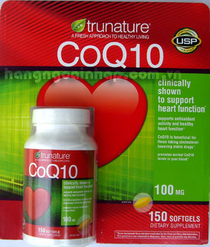 Trunature CoQ10 100mg 150 Viên- Hỗ trợ tim mạch, giảm huyết áp