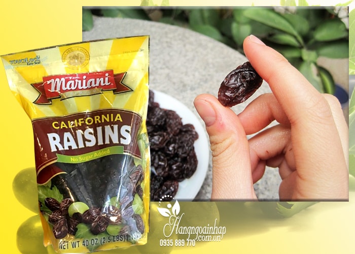 Nho khô Raisins Mariani California 1,13kg của Mỹ