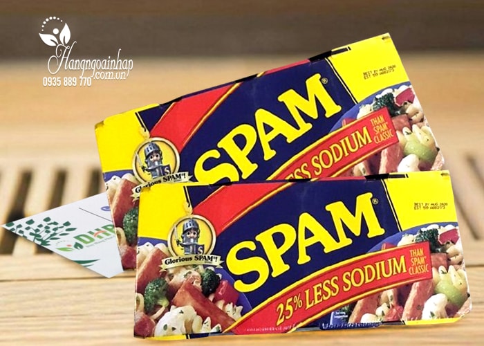 Thịt hộp Glorious Spam 25% Less Sodium 340g của Mỹ