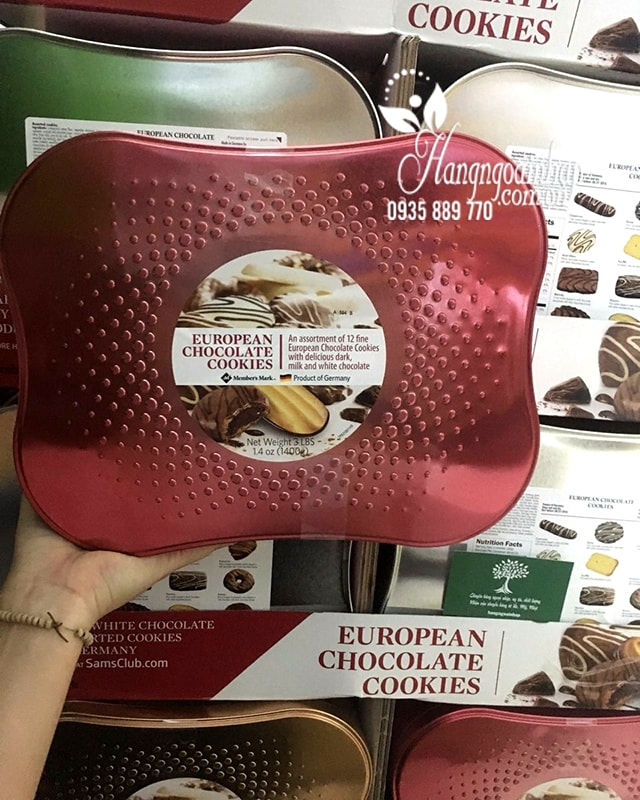 Bánh quy socola cao cấp European Chocolate Cookies 1400g của Đức