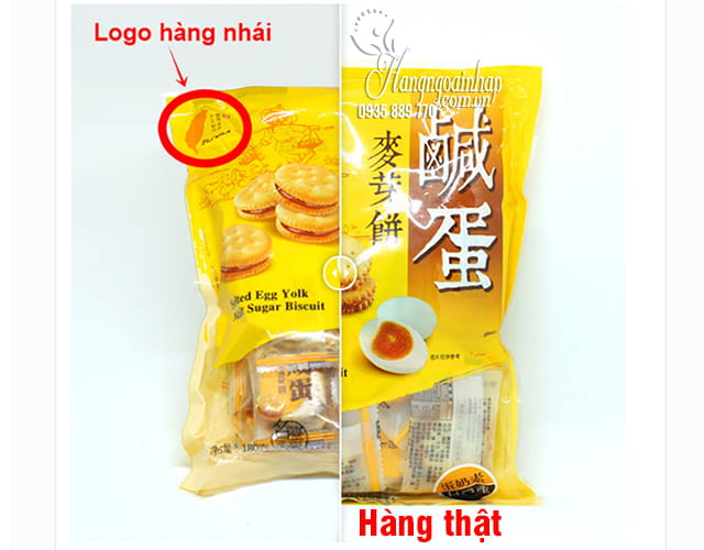 Bánh quy trứng muối Đài Loan 180g, 500g ngon cực đỉnh 1