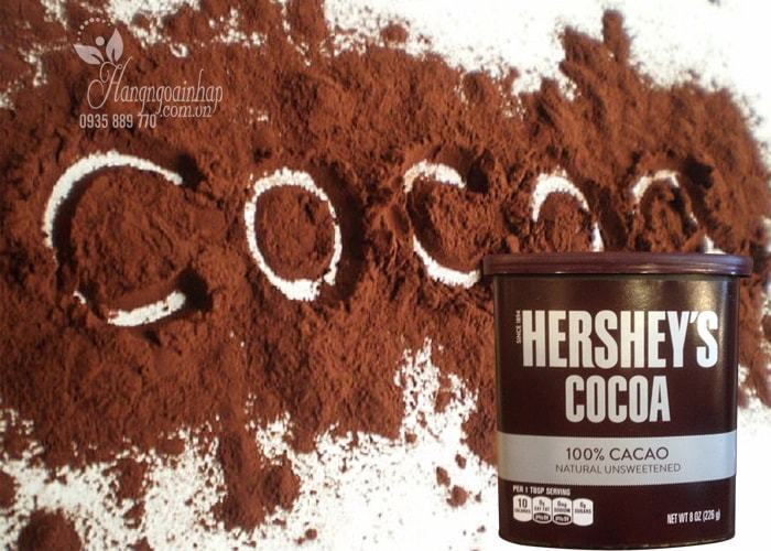 Bột cacao nguyên chất, không đường Hershey’s Cocoa 226g