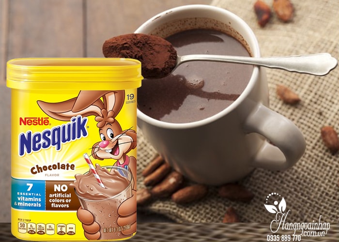 Bột cacao pha sữa Nestle Nesquik Chocolate 266g của Mỹ