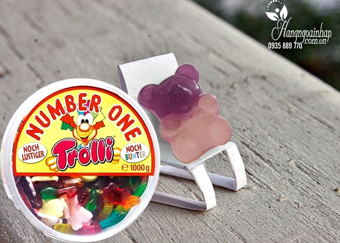 Kẹo dẻo hình thú Trolli Number One của Đức 1000g