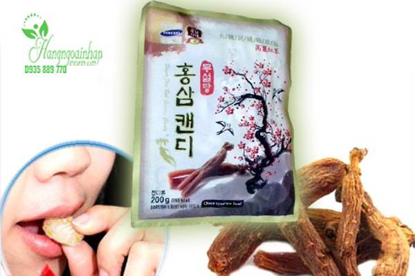 Kẹo sâm không đường Korean red ginseng candy sugar free 200g