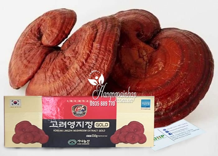 Cao Linh Chi Đỏ Hàn Quốc Hộp Màu Vàng 5 Lọ 250 Gram 3