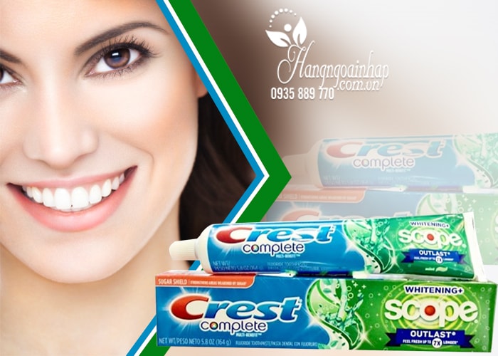 Kem đánh trắng răng Crest Complete Whitening Scope Outlast 164g của mỹ