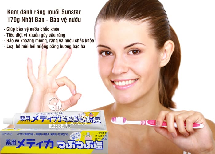Kem đánh răng muối Sunstar 170g Nhật Bản - Bảo vệ nướu 2