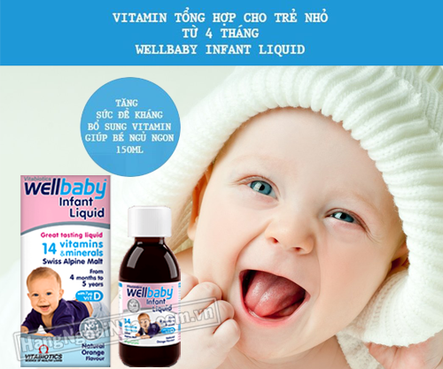 Vitamin Tổng Hợp Bổ Sung Omega 3 WellBaby Infant Liquid Cho Bé