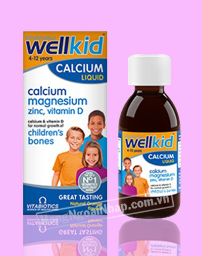 Canxi dạng nước cho bé WellKiD Calcium Liquid 150ml của Anh