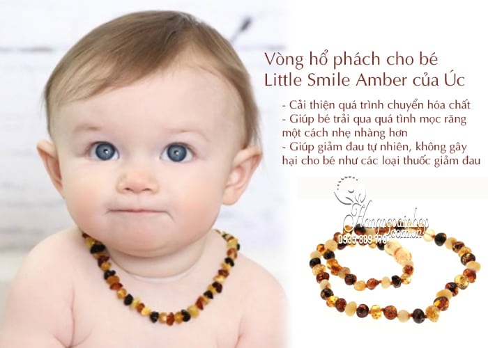 Vòng hổ phách cho bé Little Smile Amber của Úc 1