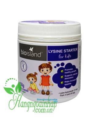 Bột tăng chiều cao cho bé dưới 6 tuổi Bio Island Lysine Starter của Úc
