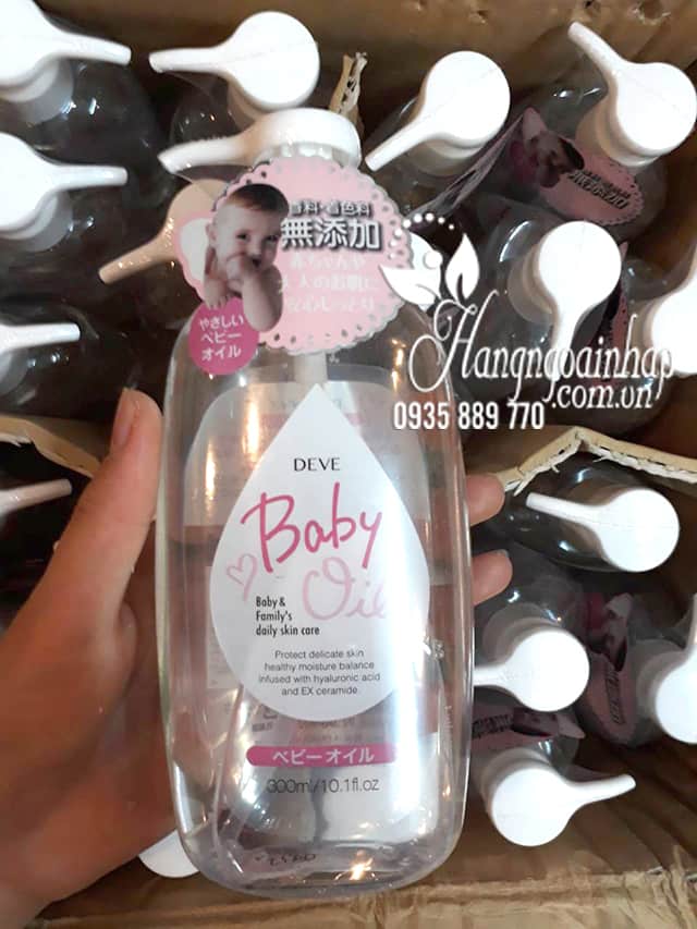 Dầu dưỡng cho bé và người lớn Deve Baby Oil 300ml Nhật Bản 3